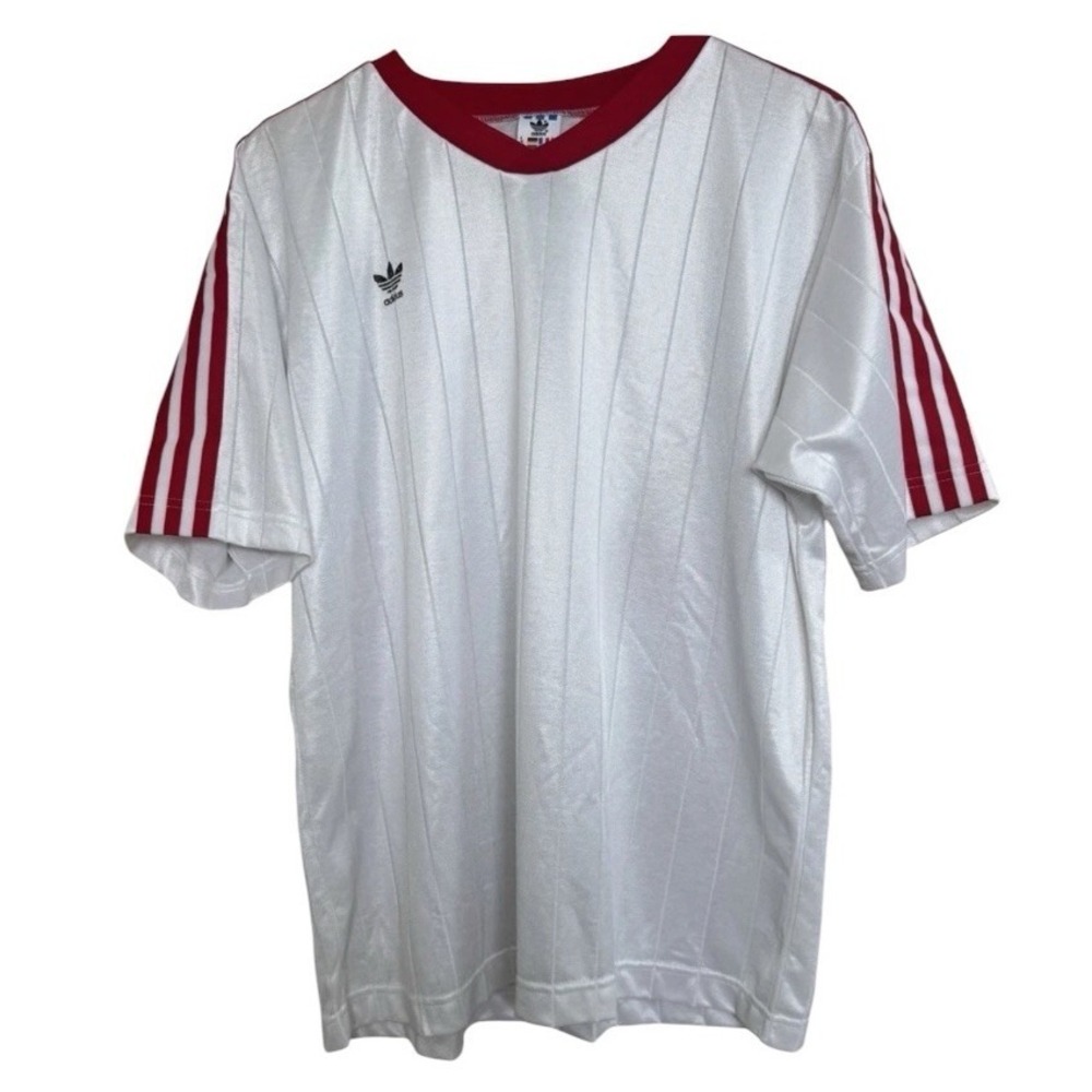 VTG ADIDAS 90s Soccer Striped Jersey Men's XL White USA Made